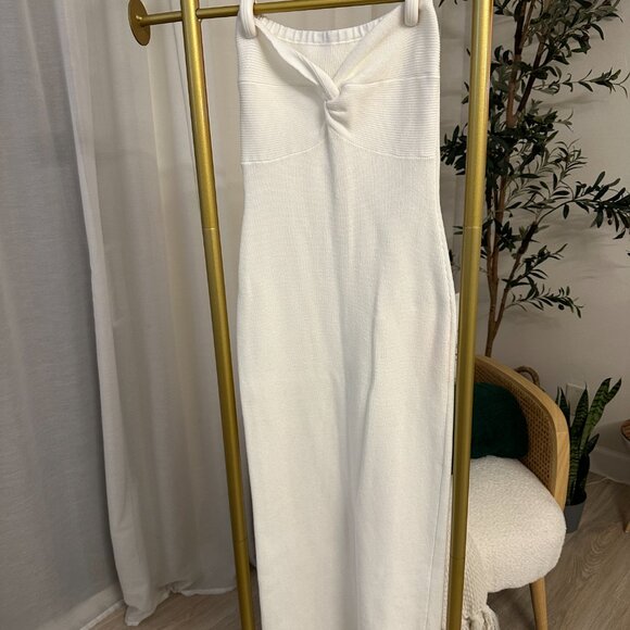 White Strapless Dress - Picture 1 of 4